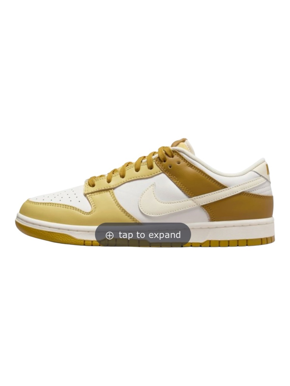 Nike Men’s Low-Top Sneakers in White and Mustard